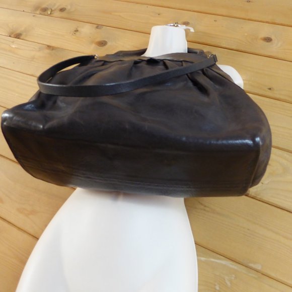 Henry Beguelin Brown Doctor Two Way Bag Handbag Convertible Shoulder Leather - Picture 5 of 12